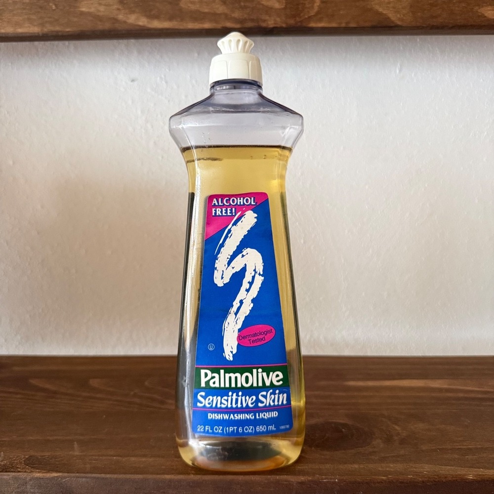 Vintage‎ Palmolive Sensitive Skin Dishwashing Liquid 22 oz Full Alcohol Free